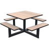 Table de pique nique avec option trou parasol Orpin