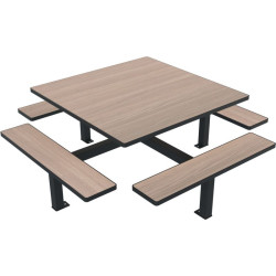 Table Orpin et assises en HPL  avec option trou de parasol