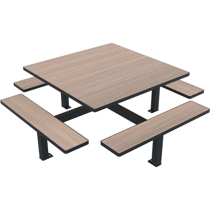 Table Orpin et assises en HPL  avec option trou de parasol