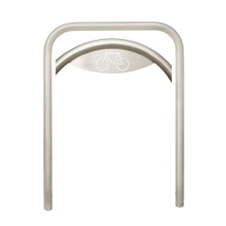 Arceau cycle inox en U avec picto vélo
