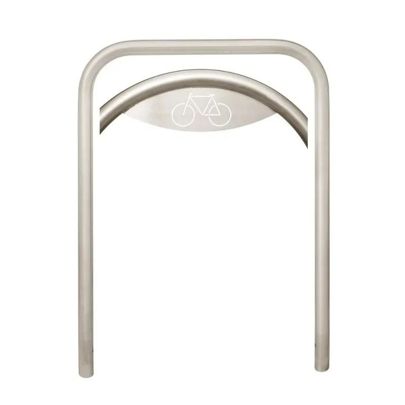 Arceau cycle inox en U avec picto vélo