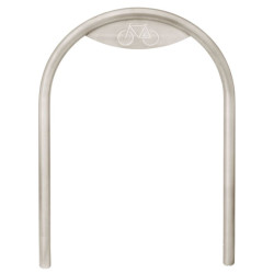 Arceau vélo inox en U avec picto cycle