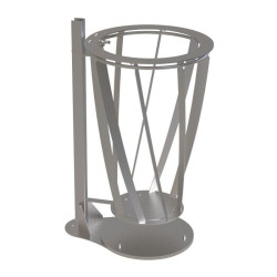 Poubelle de ville Cogolin en inox brossé avec ou sans couvercle