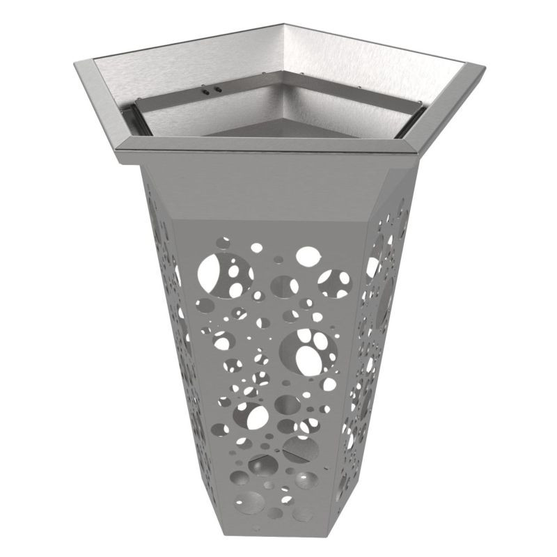 Poubelle en inox Polygone de ville