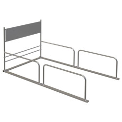 Parc de stationnement pour 40 caddies de supermarché