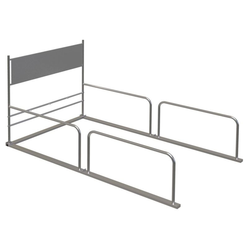 Parc de stationnement pour 40 caddies de supermarché