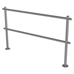 Kit barrière de guidage inox pour magasin, péage d'autoroute