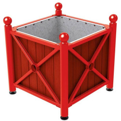 Bac à palmier acier et bois Province Boule