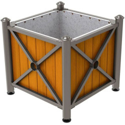 Bac palmier acier et bois Province Agora Procity