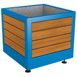 Bac à palmier Silaos acier et bois