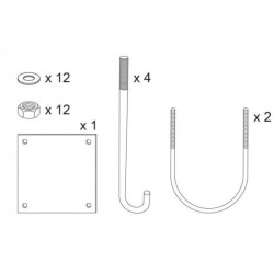 Kit de pose pour barrière universelle tournante Procity