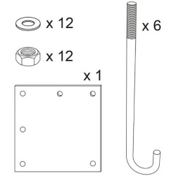 Kit de pose pour demi portique tournant Procity