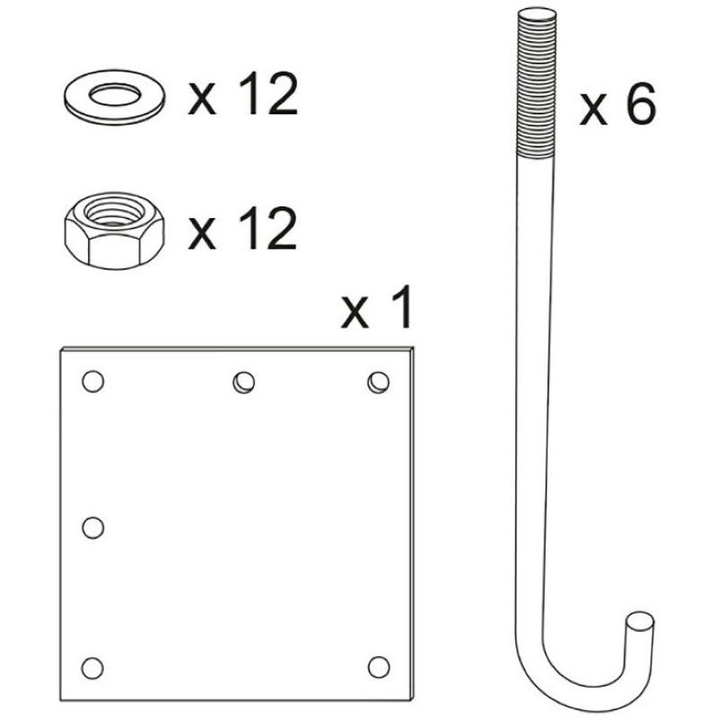 Kit de pose pour demi portique tournant Procity