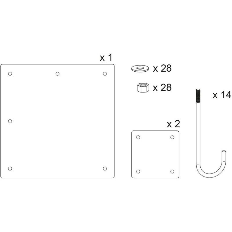 Kit de pose pour barrière universelle tournante XL