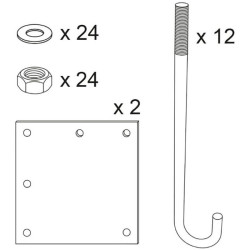 Kit de pose pour portique universel fixe ou tournant Procity