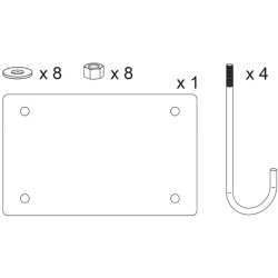 Kit pose barrière Procity Tournante L.300 cm