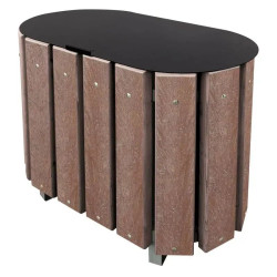 Poubelle double flux en plastique recyclé - Alloa