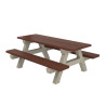 Table de pique nique en béton pied en "A" Rubus 