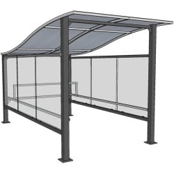 Abri caddies avec toit en vague