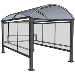 Abri caddies avec toit en voûte