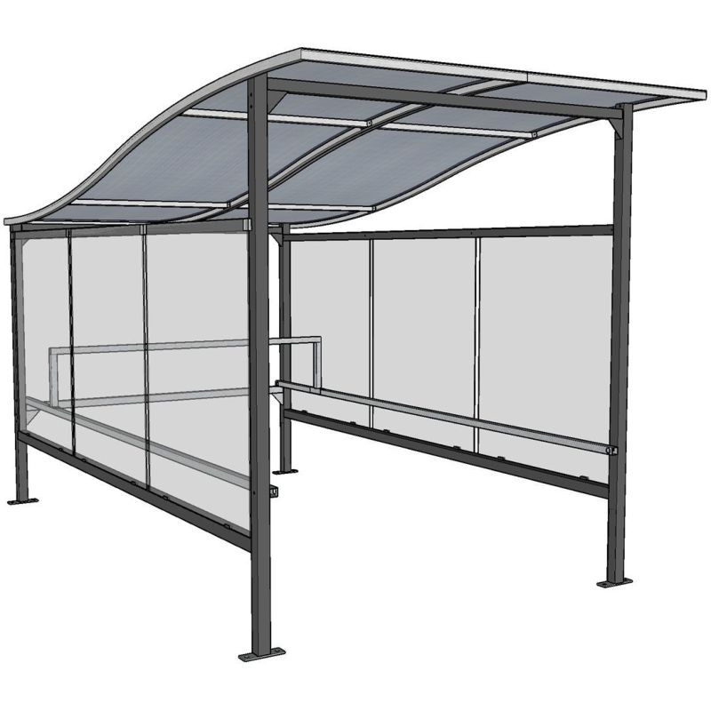 Abri avec toit en vague 45 chariots