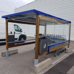 Abri caddies avec toit plat