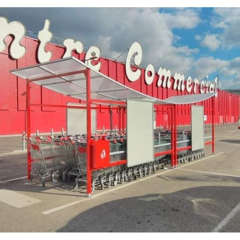 Abri avec toit concave 45 chariots