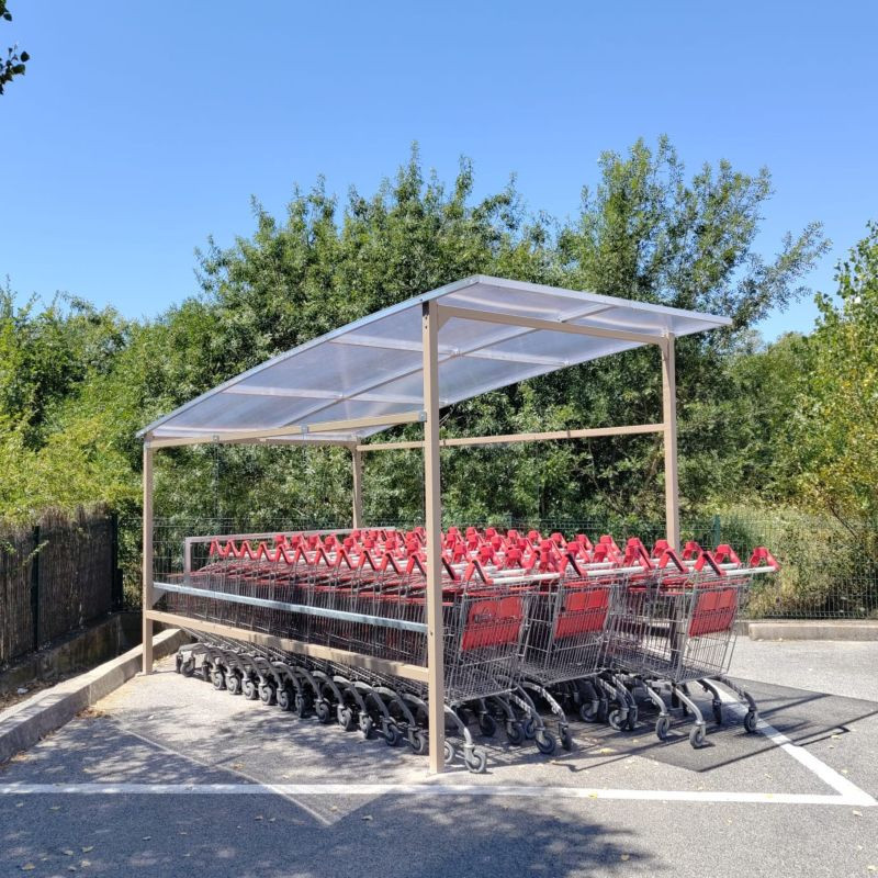 Abri avec toit convexe 45 chariots