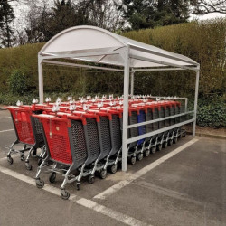 Abri avec toit en voûte 45 chariots