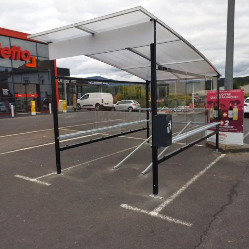 Abri avec toit convexe 45 chariots