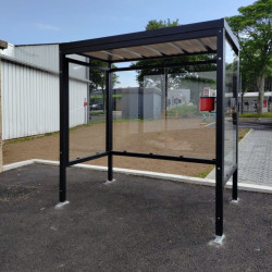 Abri fumeur à toit plat 8 personnes