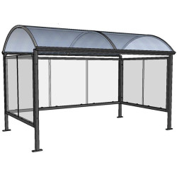 Abri fumeur avec toit en voûte 8 personnes