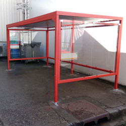 Abri fumeur à toit plat 8 personnes