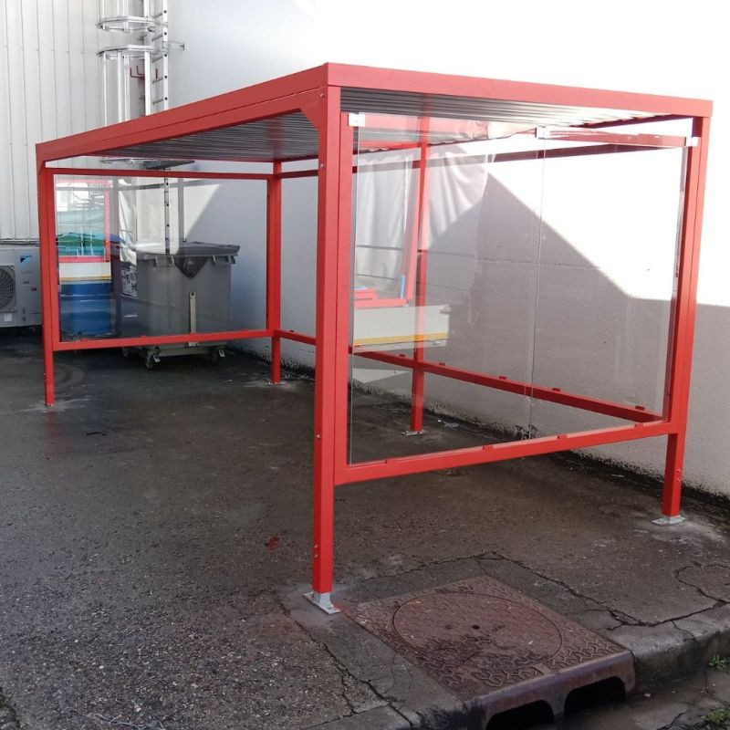 Abri fumeur à toit plat 8 personnes