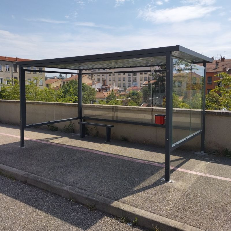 Abri fumeur à toit plat 8 personnes