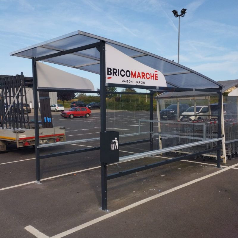 Abri avec toit convexe 45 chariots