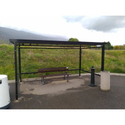 Abri fumeur à toit plat 8 personnes