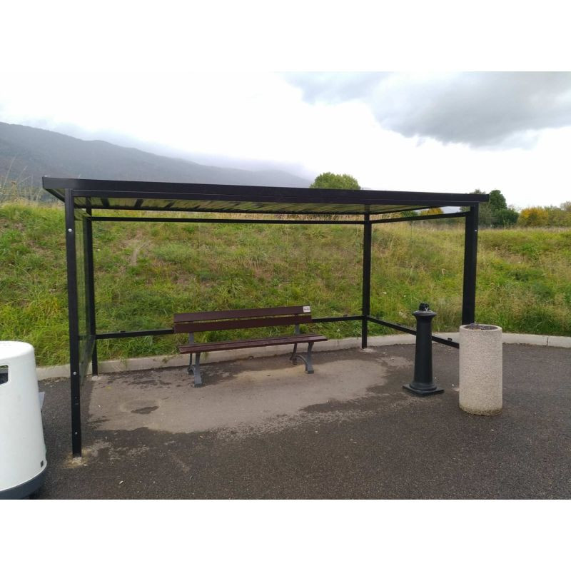 Abri fumeur à toit plat 8 personnes