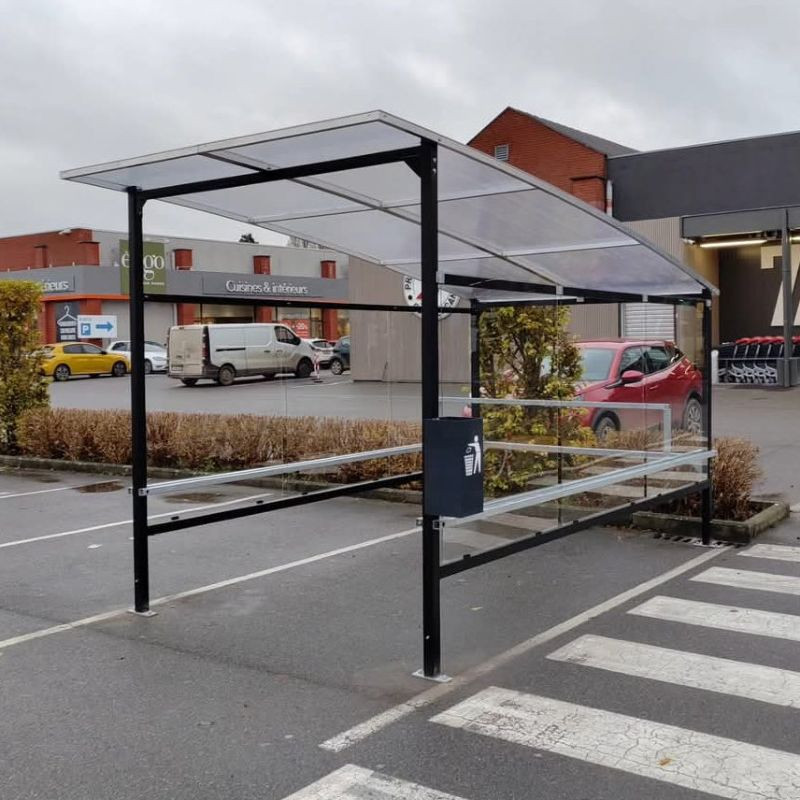 Abri avec toit convexe 45 chariots