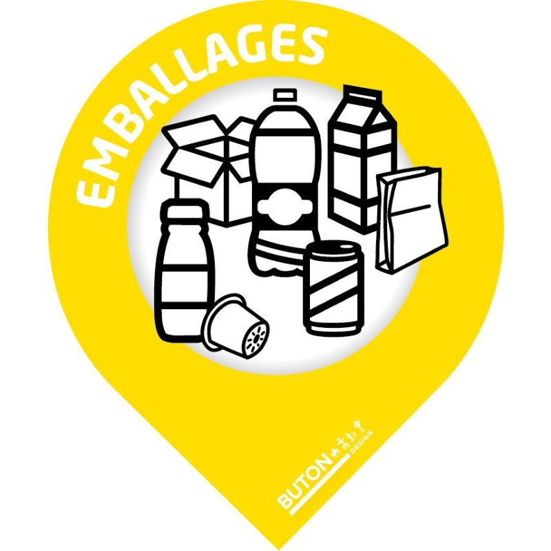 Pack de 10 stickers pour bac à déchets