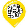 Pack de 10 stickers pour bac à déchets