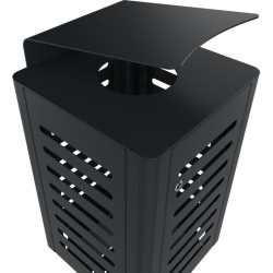 Banc à déchets en métal Orbi