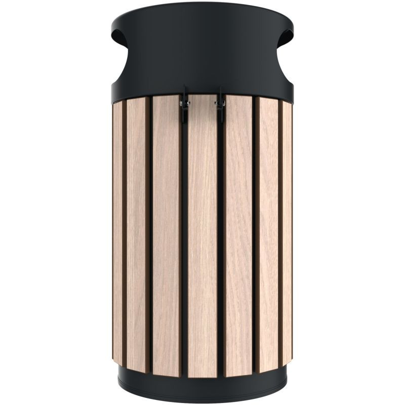 Bac à déchets en compact effet lattes Zeline