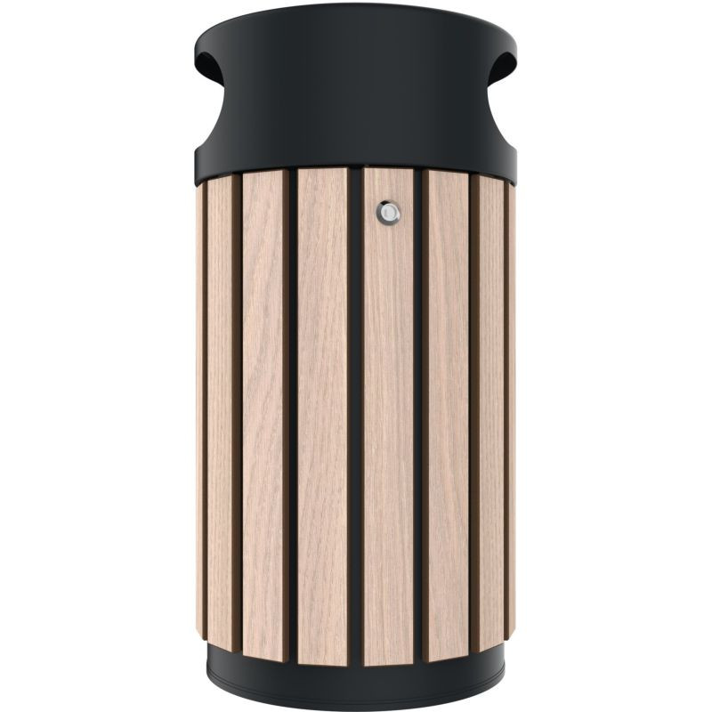 Bac à déchets en compact effet lattes Zeline
