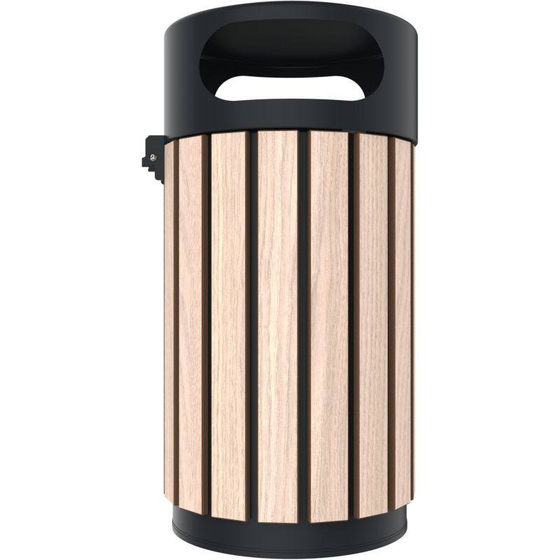 Bac à déchets en compact effet lattes Zeline