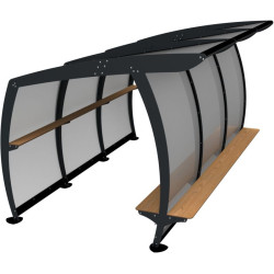 Abri en acier Gouty pour voyageurs