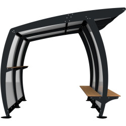 Abri en acier Gouty pour voyageurs