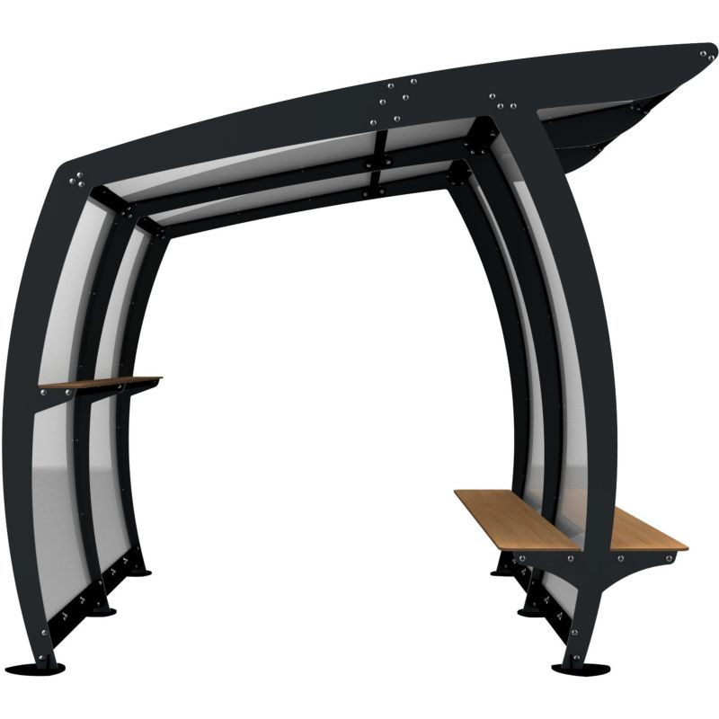 Abri en acier Gouty pour voyageurs