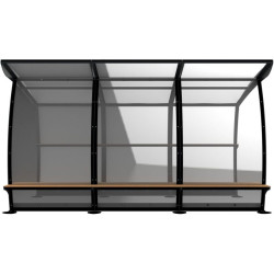 Abri en acier Gouty pour voyageurs