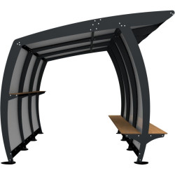 Abri en acier Gouty pour voyageurs